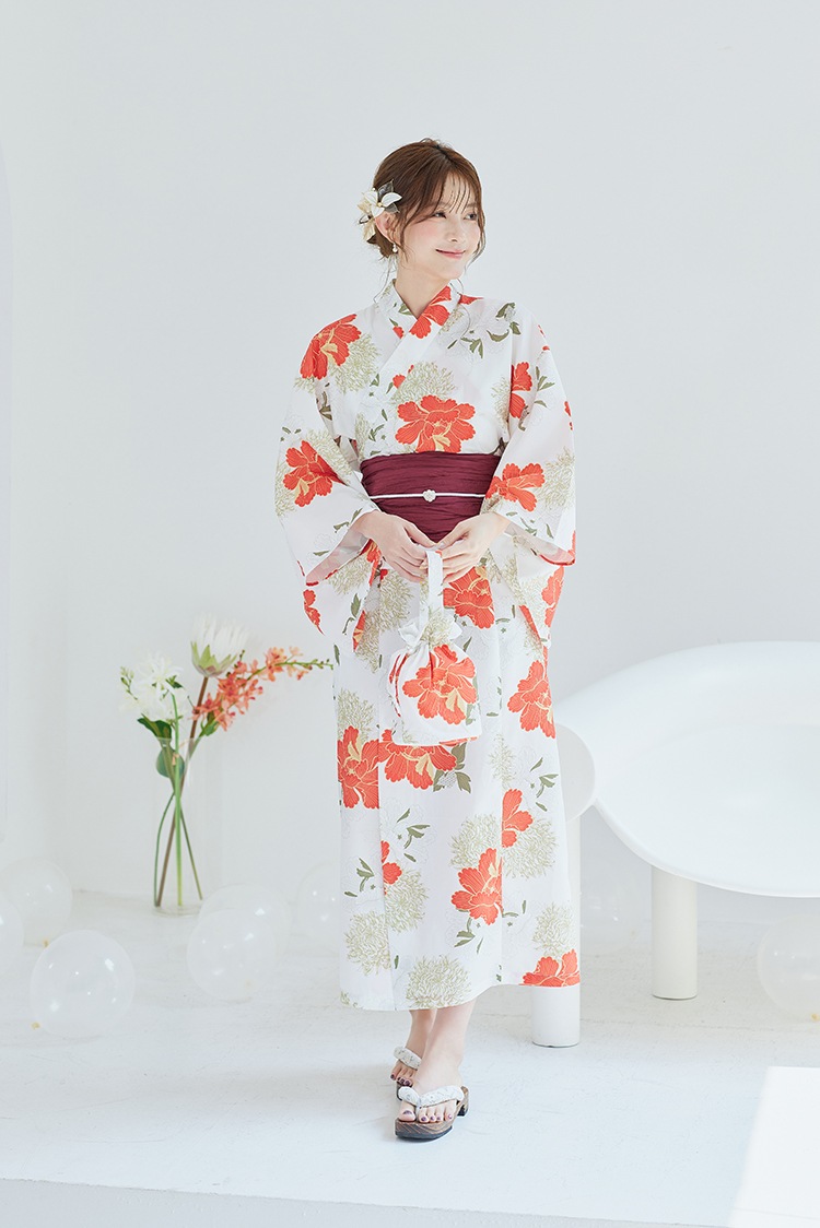 【2～3営業日で発送】絢爛ゴールドフラワー2way浴衣《浴衣4点セット》【Malymoon/マリームーン】【YK2510321】