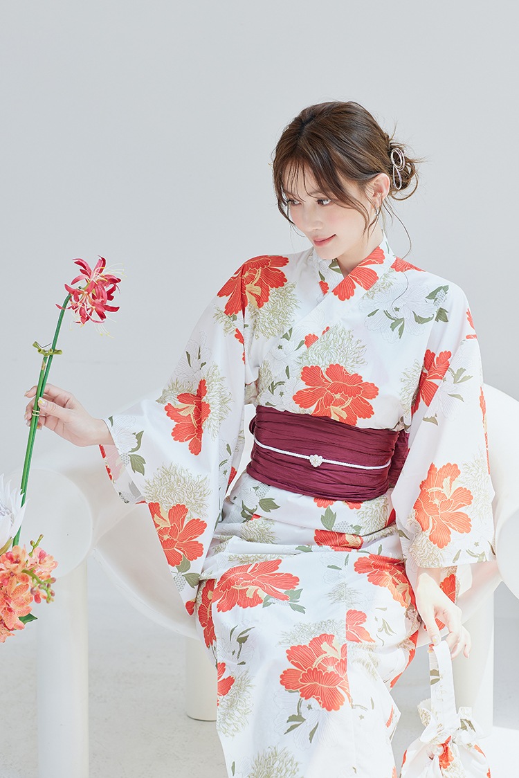 【2～3営業日で発送】絢爛ゴールドフラワー2way浴衣《浴衣4点セット》【Malymoon/マリームーン】【YK2510321】