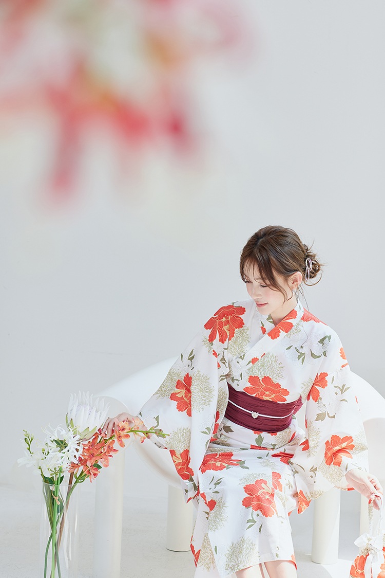 【2～3営業日で発送】絢爛ゴールドフラワー2way浴衣《浴衣4点セット》【Malymoon/マリームーン】【YK2510321】