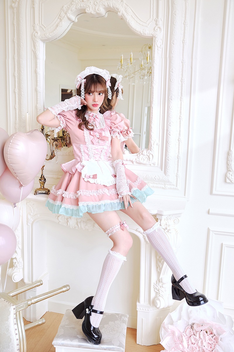 【即日発送】エレガンスシュシュロココメイド《オリジナルコスプレ7点セット》【Malymoon/マリームーン】【CS25194】