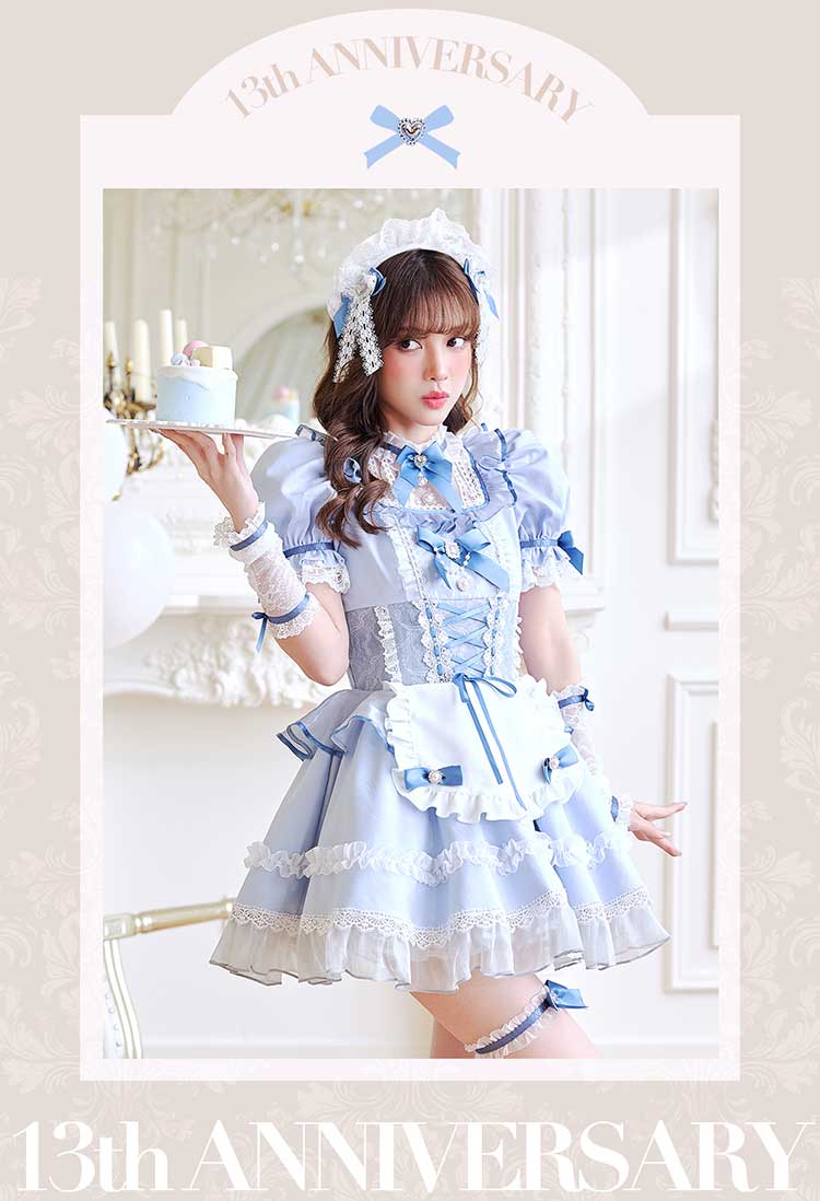 malymoon シュガーブルーサスペンダーデニムメイド 予約-1月下旬頃より順次発送予定】シュガーブルーサスペンダーデニム