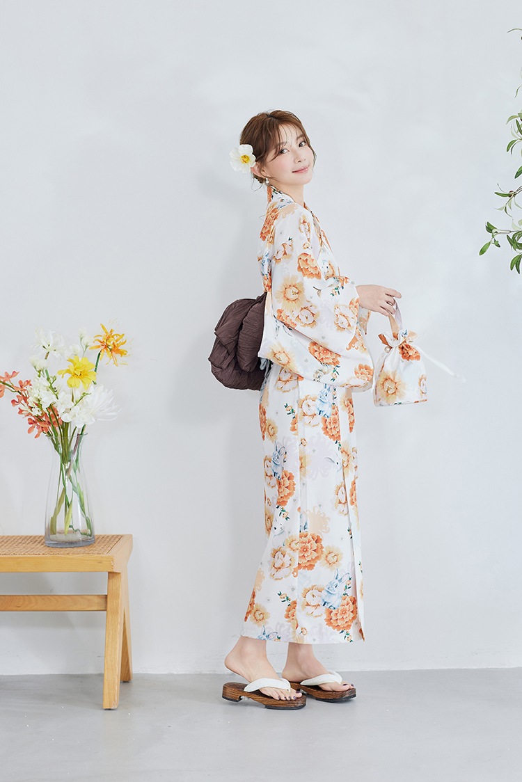 【2～3営業日で発送】メルヘンバニー橙花2way浴衣《浴衣4点セット》【Malymoon/マリームーン】【YK2510322】