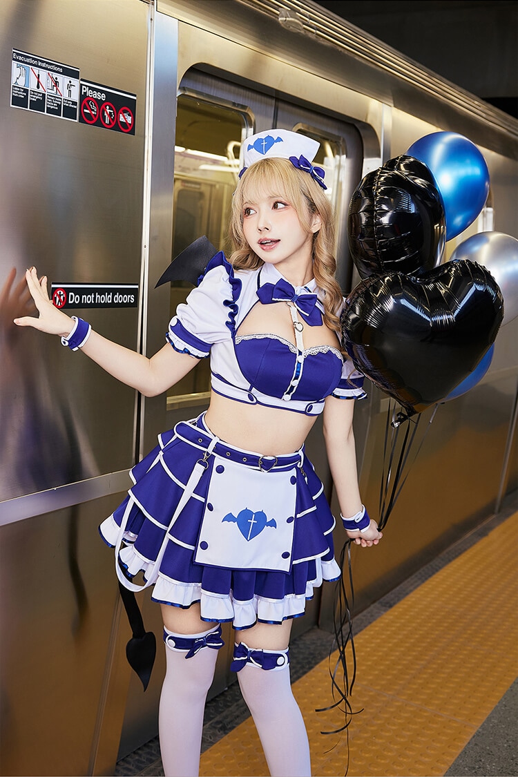 【即日発送】スイートトラップサキュバスナース《ハロウィンコスプレ12点セット》【Malymoon/マリームーン】【10263】