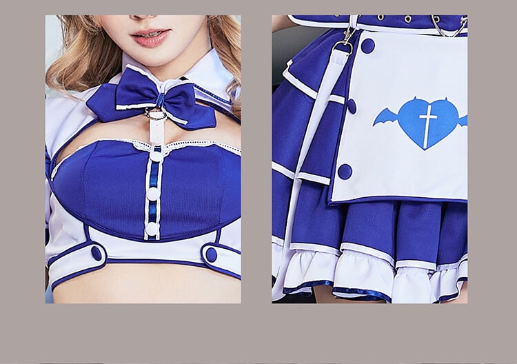 【即日発送】スイートトラップサキュバスナース《ハロウィンコスプレ12点セット》【Malymoon/マリームーン】【10263】