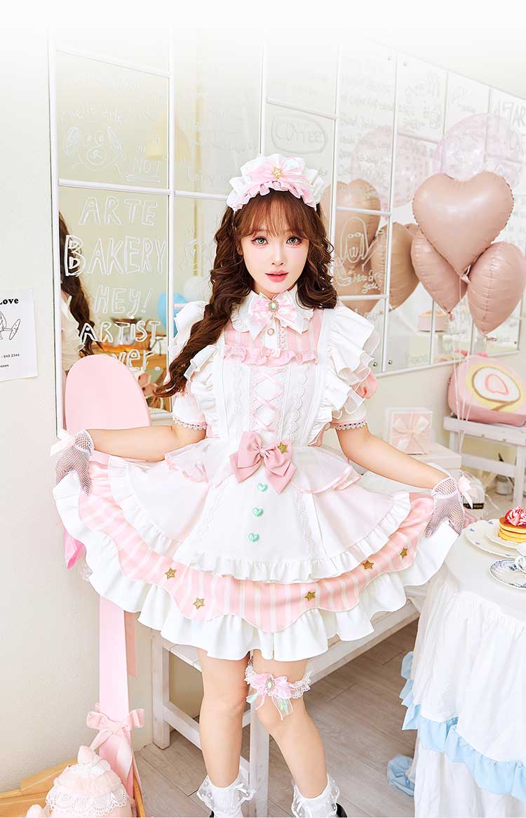 【即日発送】キュアリリィマジカルスカラップメイド《オリジナルコスプレ7点セット》【Malymoon/マリームーン】【CS25201】