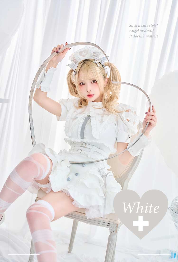 【予約】シルキークロスエッジヴァンパイアナース《オリジナルコスプレ8点セット》【Malymoon/マリームーン】【CS25202】