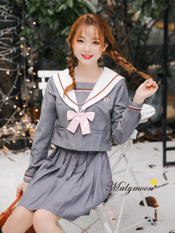 【odr】JK制服/長袖セーラー服女子高生《ハロウィンコスプレ3点セット》【Malymoon/マリームーン】【odr6750】