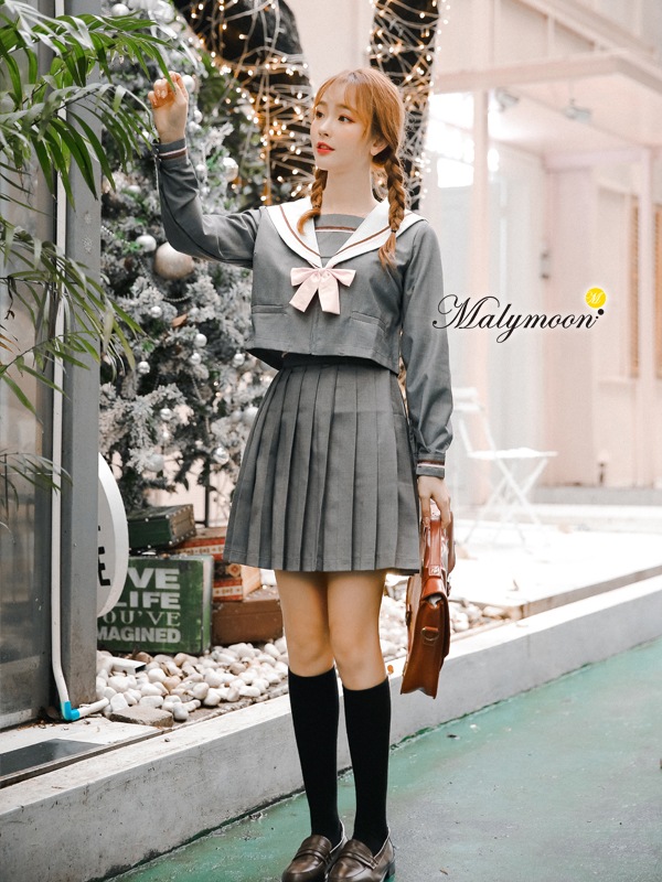 【odr】JK制服/長袖セーラー服女子高生《ハロウィンコスプレ3点セット》【Malymoon/マリームーン】【odr6750】