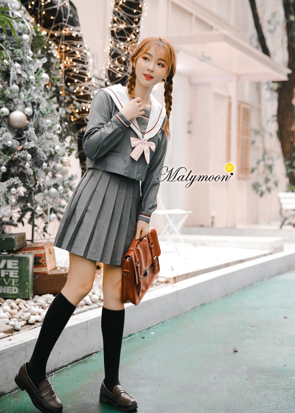 【odr】JK制服/長袖セーラー服女子高生《ハロウィンコスプレ3点セット》【Malymoon/マリームーン】【odr6750】
