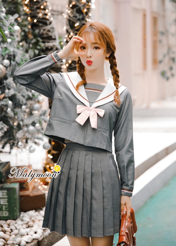 【odr】JK制服/長袖セーラー服女子高生《ハロウィンコスプレ3点セット》【Malymoon/マリームーン】【odr6750】