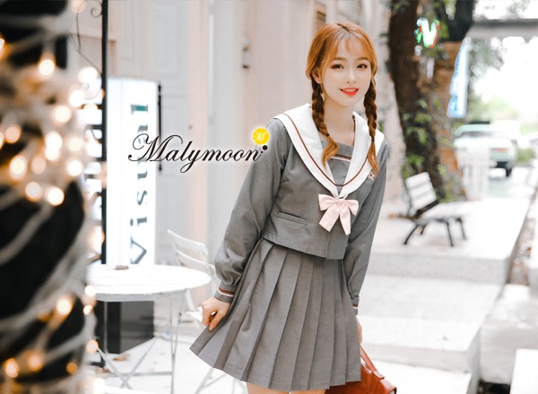 【odr】JK制服/長袖セーラー服女子高生《ハロウィンコスプレ3点セット》【Malymoon/マリームーン】【odr6750】