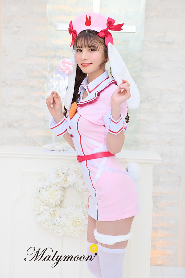 【即日発送】たれ耳バニーナース2カラー《ハロウィンコスプレ12点セット》【Malymoon/マリームーン】【9551】
