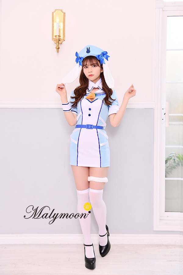【即日発送】たれ耳バニーナース2カラー《ハロウィンコスプレ12点セット》【Malymoon/マリームーン】【9551】