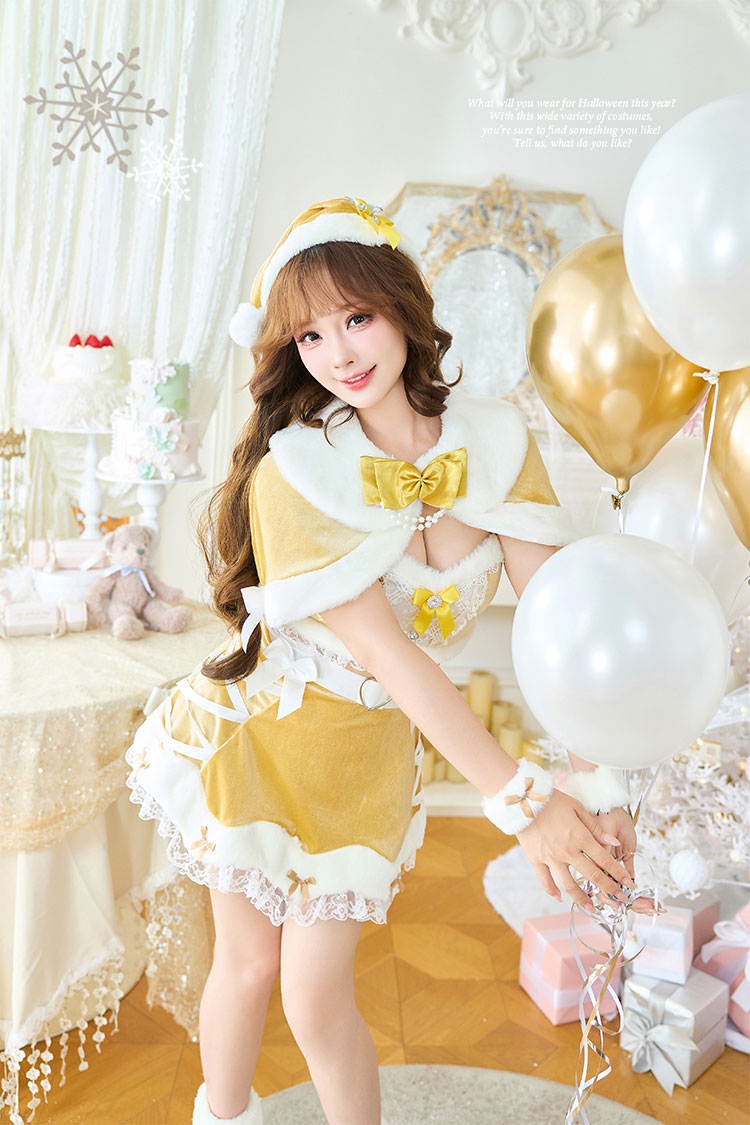 【即日発送】パステルスノーアイドルサンタ《クリスマスコスプレ7点セット》【Malymoon/マリームーン】【10034】