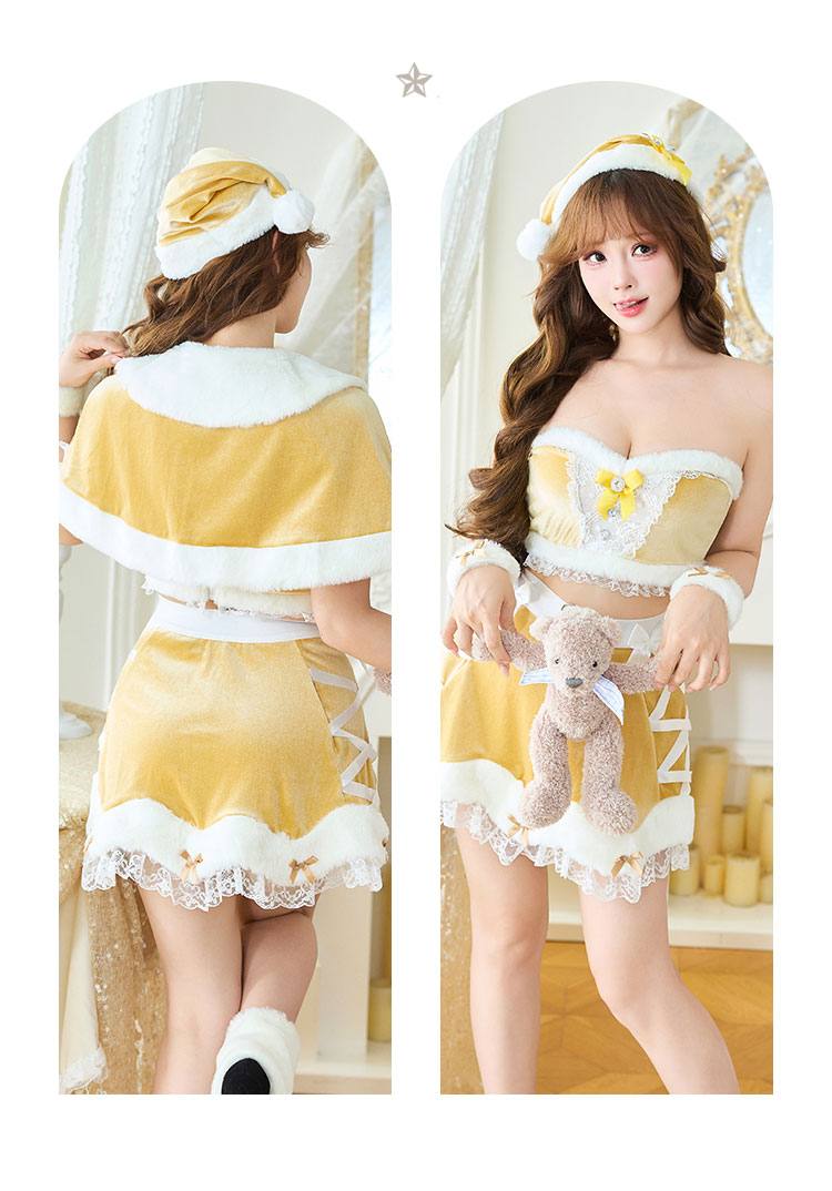 【即日発送】パステルスノーアイドルサンタ《クリスマスコスプレ7点セット》【Malymoon/マリームーン】【10034】