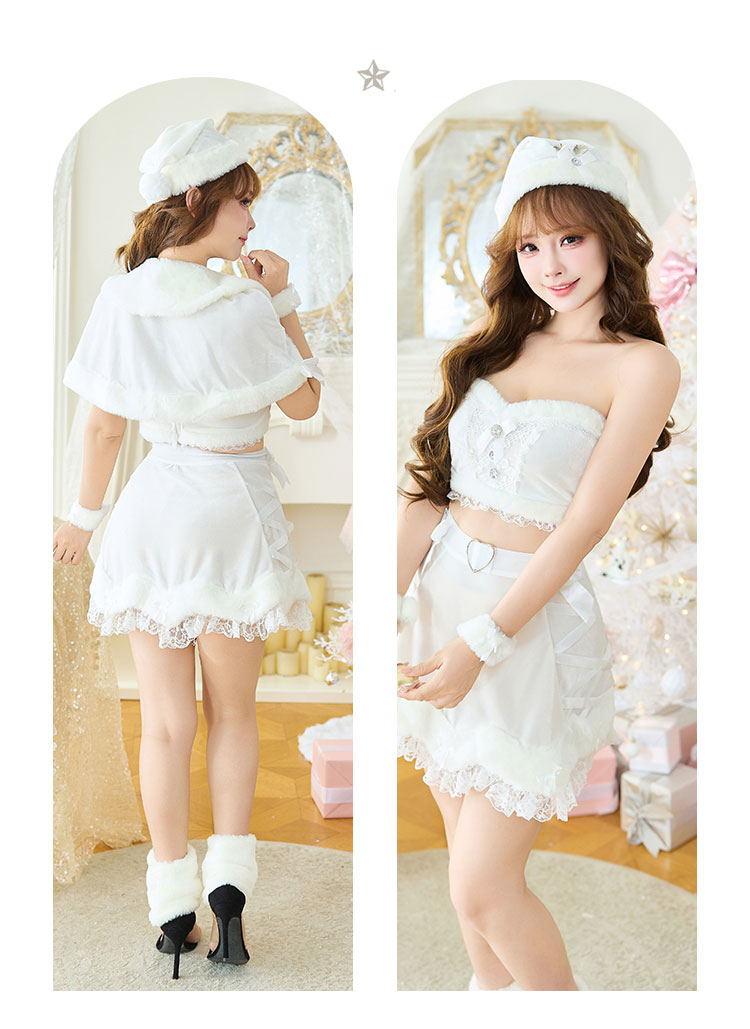 【即日発送】パステルスノーアイドルサンタ《クリスマスコスプレ7点セット》【Malymoon/マリームーン】【10034】