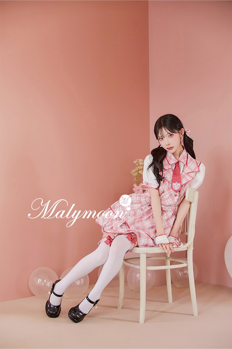 【即日発送】アイドルチェックスクールガール《オリジナルコスプレ9点セット》【Malymoon/マリームーン】【10241】