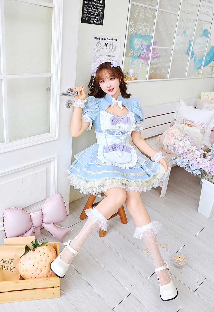 【予約-2月中旬頃より順次発送予定】キャンディーシャーベットメイド《オリジナルコスプレ8点セット》【Malymoon/マリームーン】【CS25204】