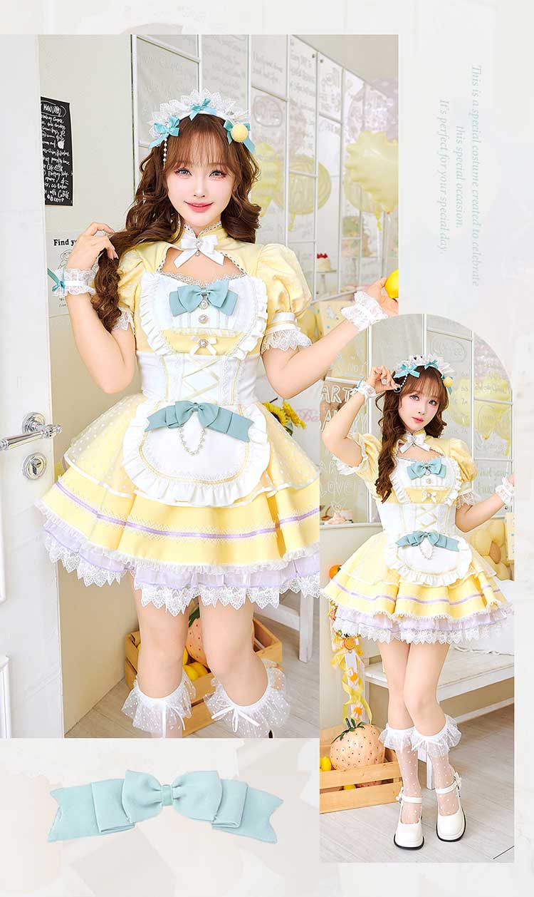 【予約-2月中旬頃より順次発送予定】キャンディーシャーベットメイド《オリジナルコスプレ8点セット》【Malymoon/マリームーン】【CS25204】