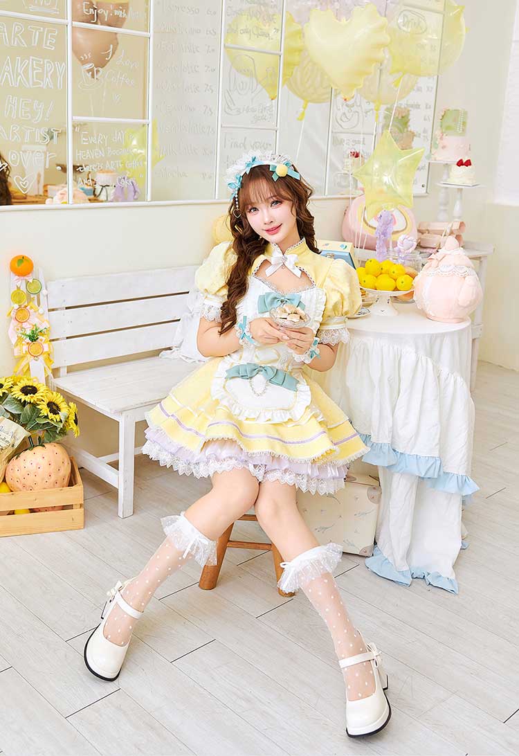 【予約-2月中旬頃より順次発送予定】キャンディーシャーベットメイド《オリジナルコスプレ8点セット》【Malymoon/マリームーン】【CS25204】