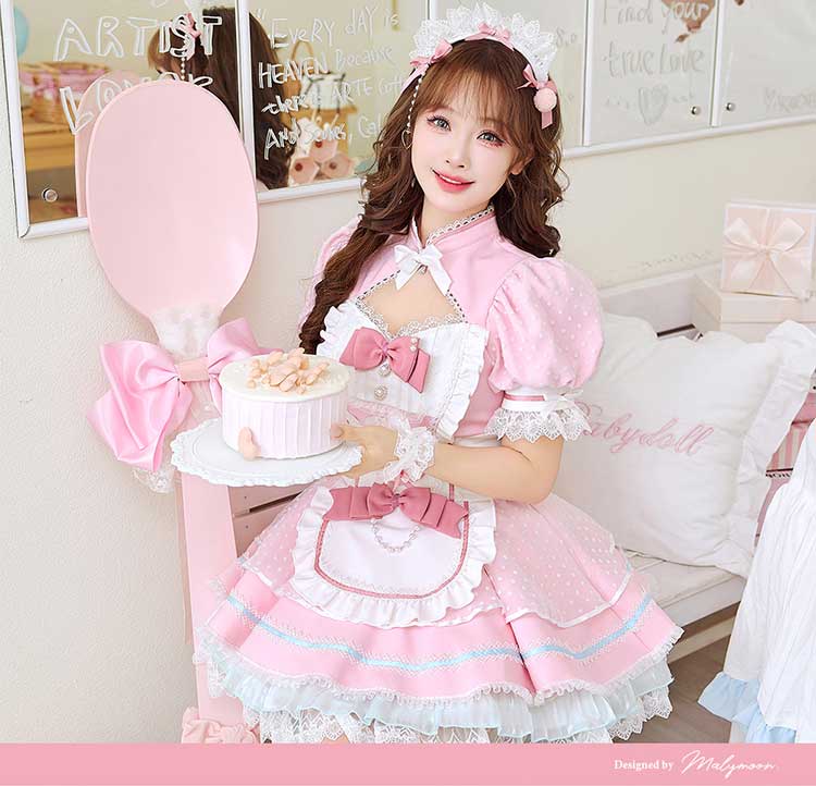 【予約-2月中旬頃より順次発送予定】キャンディーシャーベットメイド《オリジナルコスプレ8点セット》【Malymoon/マリームーン】【CS25204】