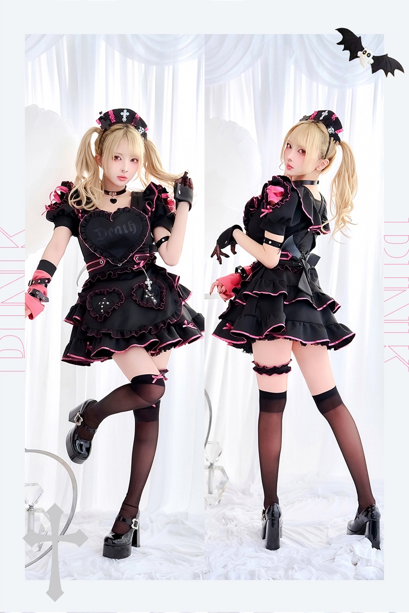 【予約-6月中旬頃より順次発送予定】ハートヴァンパイアナース《オリジナルコスプレ14点セット》【Malymoon/マリームーン】【CS25207】