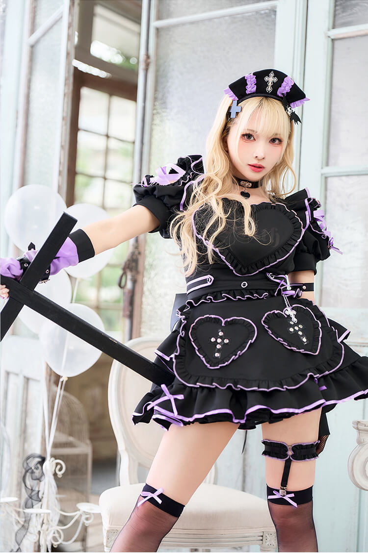 一部予約】ハートヴァンパイアナース《オリジナルコスプレ15点セット