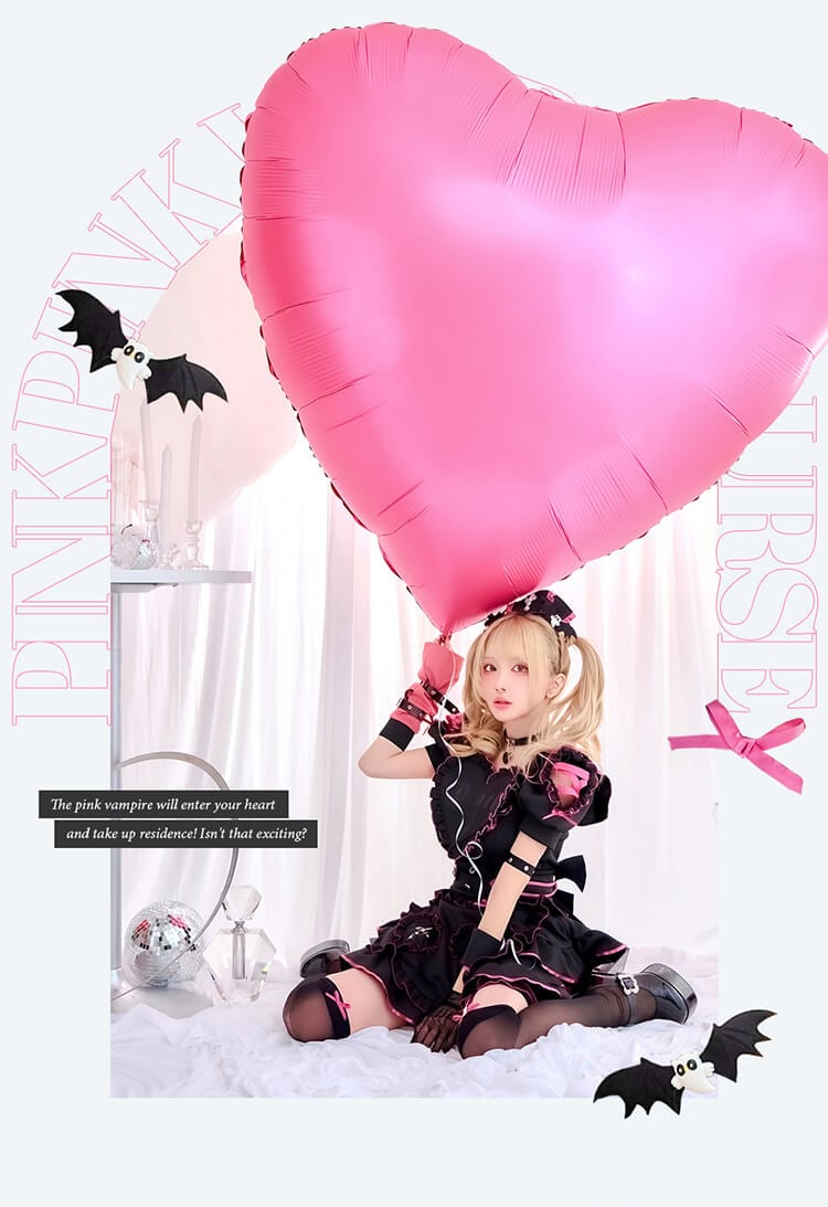 一部予約】ハートヴァンパイアナース《オリジナルコスプレ15点セット