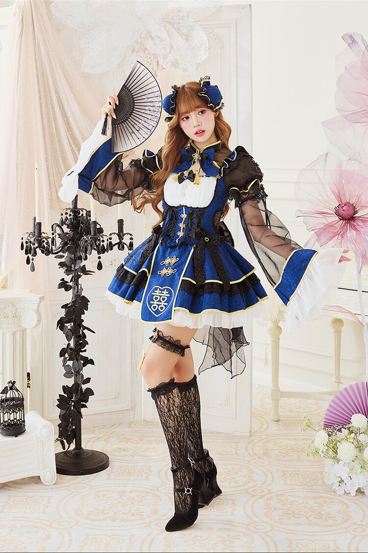 即日発送】ビビッドリボンチャイナ《ハロウィンコスプレ9点セット