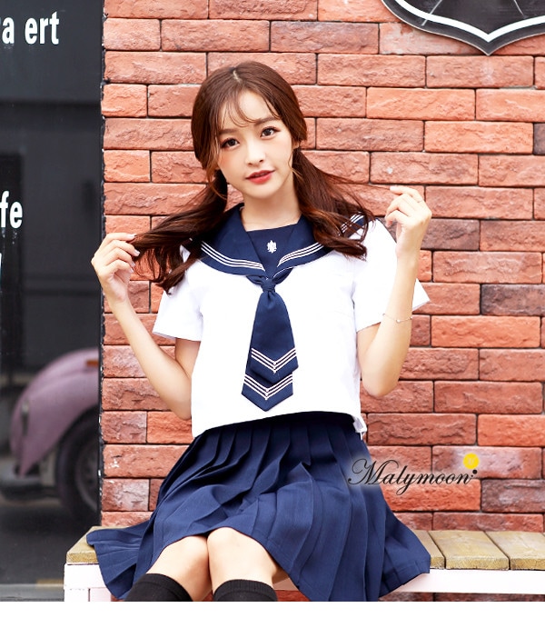 【odr】JK制服/半袖セーラー服女子高生《ハロウィンコスプレ3点セット》【Malymoon/マリームーン】【odr9010】