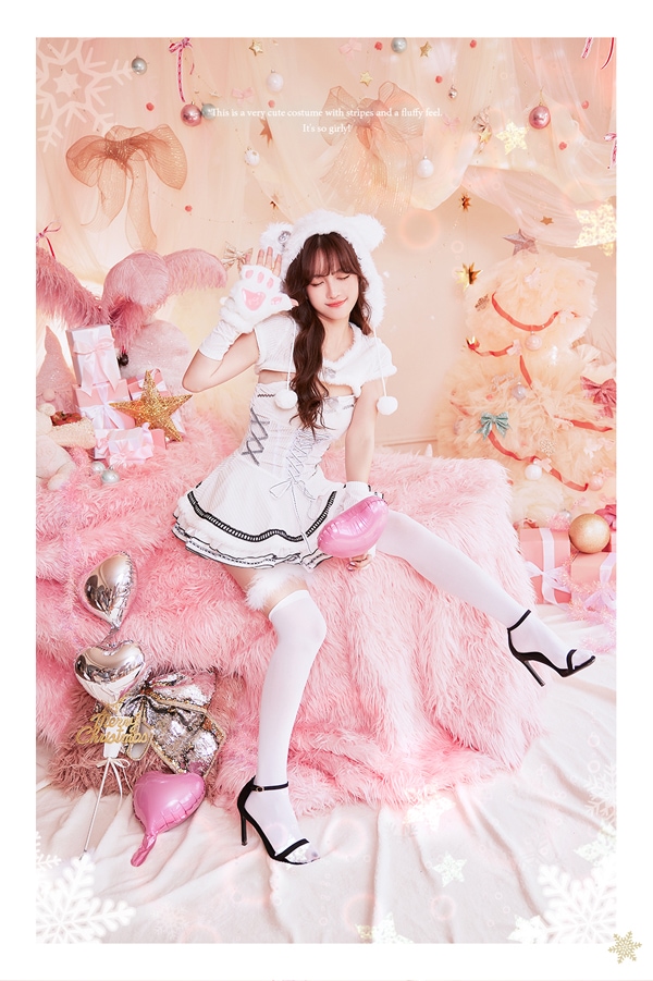 【1~3営業日で発送】リブ&ベアサンタ《クリスマスコスプレ8点セット》【Malymoon/マリームーン】【9756】