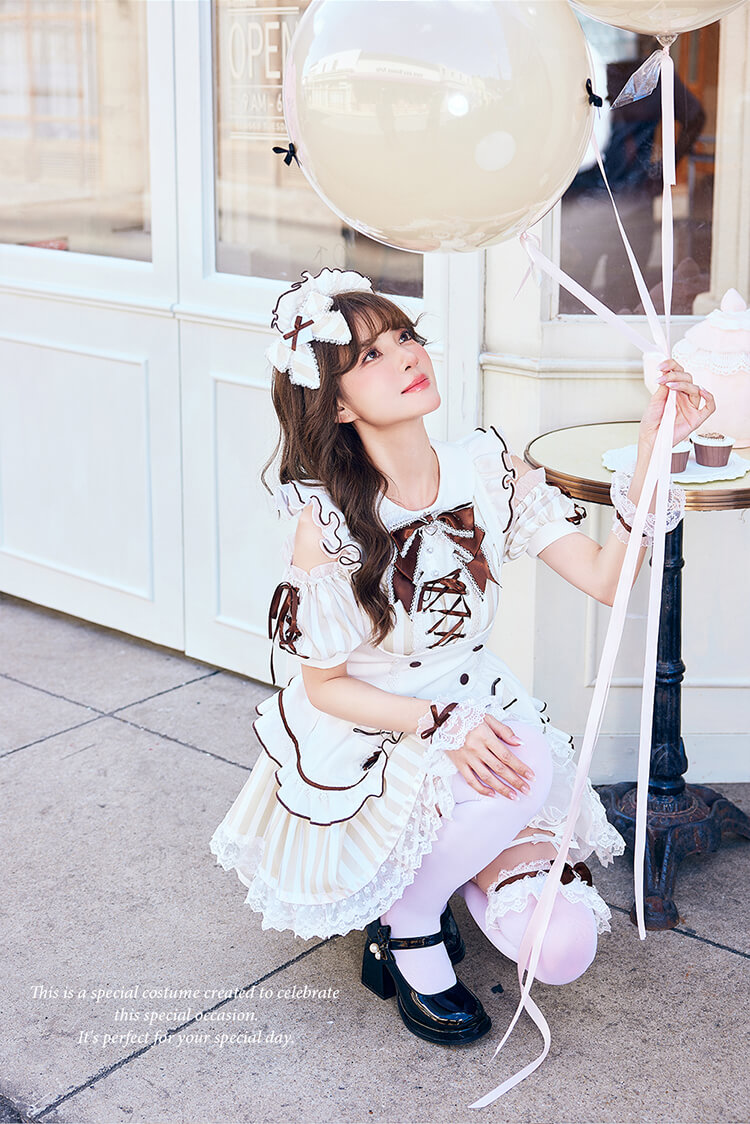 【即日発送】パレットショコラキャンディメイド《オリジナルコスプレ9点セット》【Malymoon/マリームーン】【CS25134】