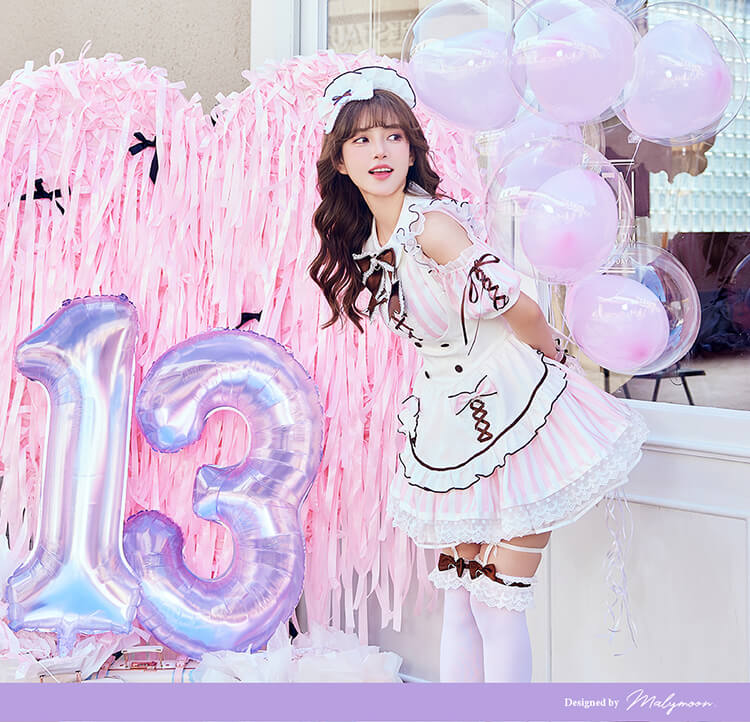 【即日発送】パレットショコラキャンディメイド《オリジナルコスプレ9点セット》【Malymoon/マリームーン】【CS25134】