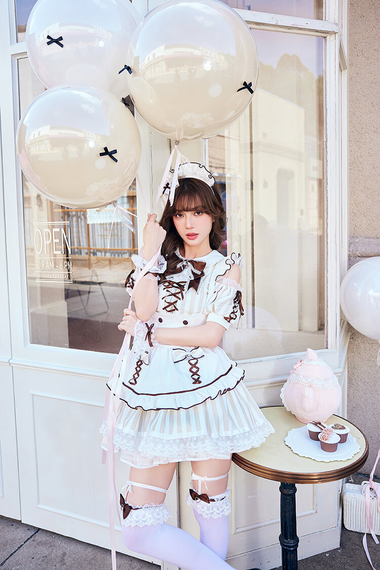 【即日発送】パレットショコラキャンディメイド《オリジナルコスプレ9点セット》【Malymoon/マリームーン】【CS25134】