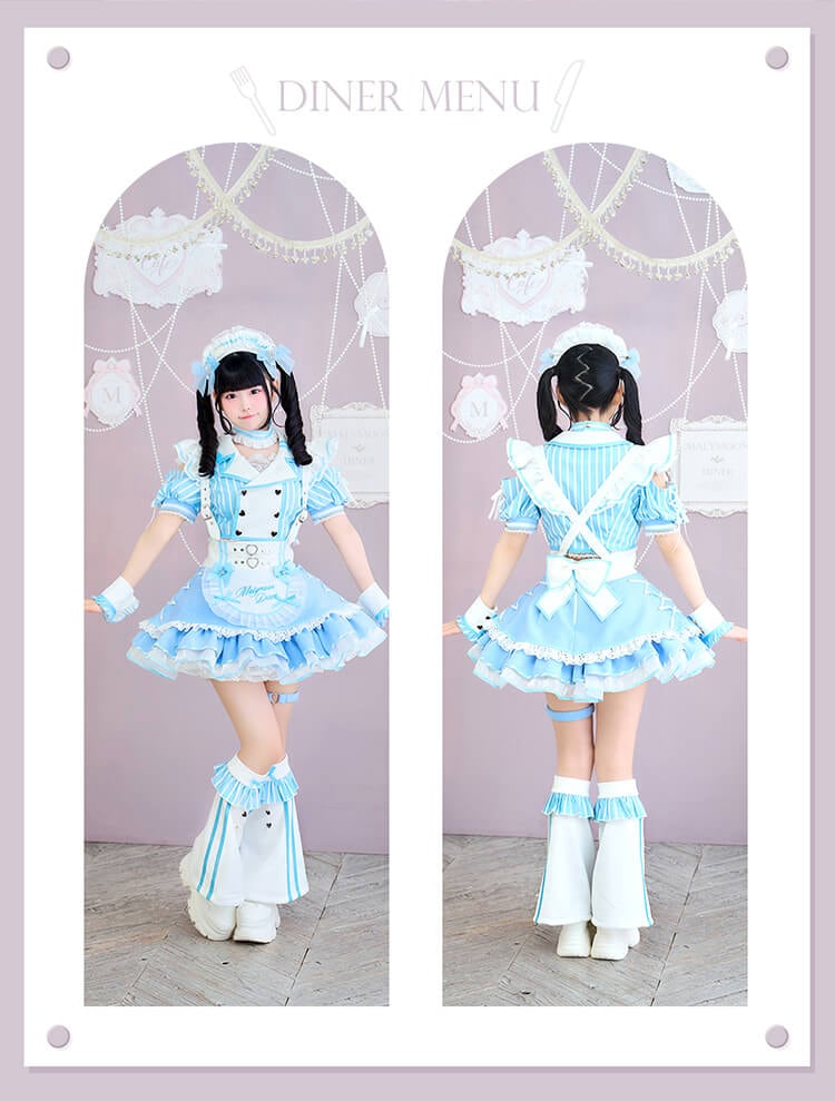 【予約-10月上旬頃より順次発送予定】【iLiFE!×Malymoonスペシャルコラボ】ラブポップダイナー《ハロウィンコスプレ8点セット》【Malymoon/マリームーン】【CS26096】