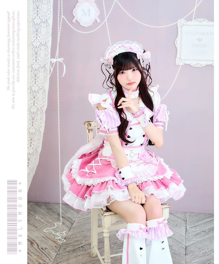 【予約-10月上旬頃より順次発送予定】【iLiFE!×Malymoonスペシャルコラボ】ラブポップダイナー《ハロウィンコスプレ8点セット》【Malymoon/マリームーン】【CS26096】