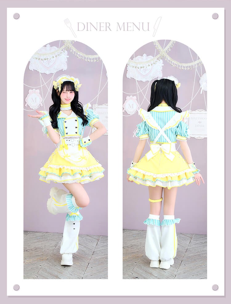 【予約-10月上旬頃より順次発送予定】【iLiFE!×Malymoonスペシャルコラボ】ラブポップダイナー《ハロウィンコスプレ8点セット》【Malymoon/マリームーン】【CS26096】