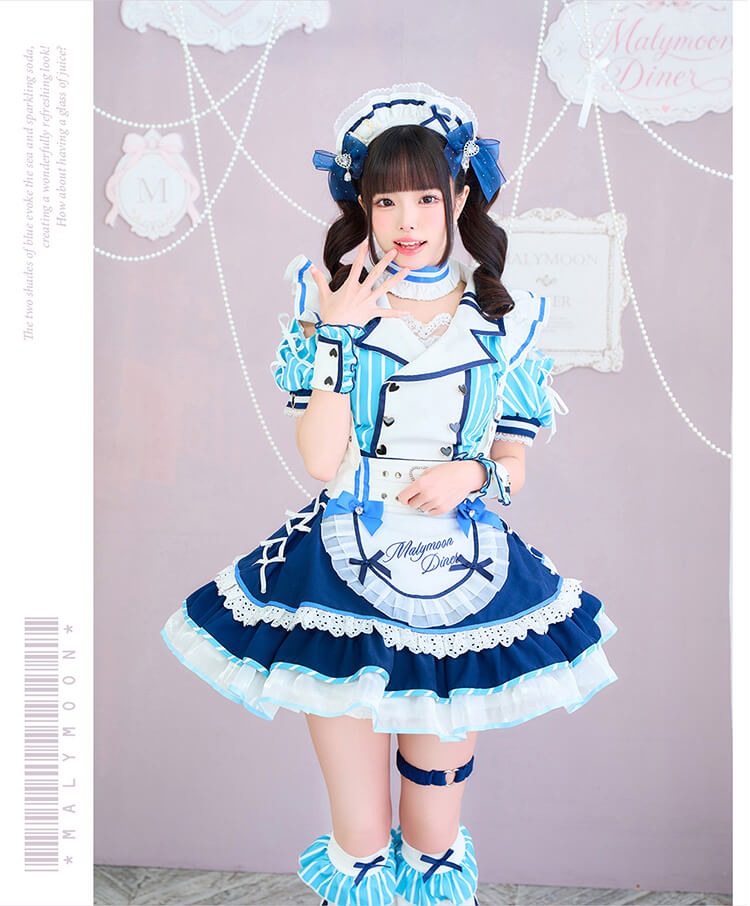 【予約-10月上旬頃より順次発送予定】【iLiFE!×Malymoonスペシャルコラボ】ラブポップダイナー《ハロウィンコスプレ8点セット》【Malymoon/マリームーン】【CS26096】