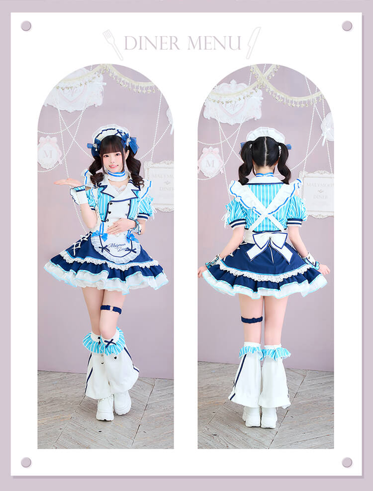 【予約-10月上旬頃より順次発送予定】【iLiFE!×Malymoonスペシャルコラボ】ラブポップダイナー《ハロウィンコスプレ8点セット》【Malymoon/マリームーン】【CS26096】