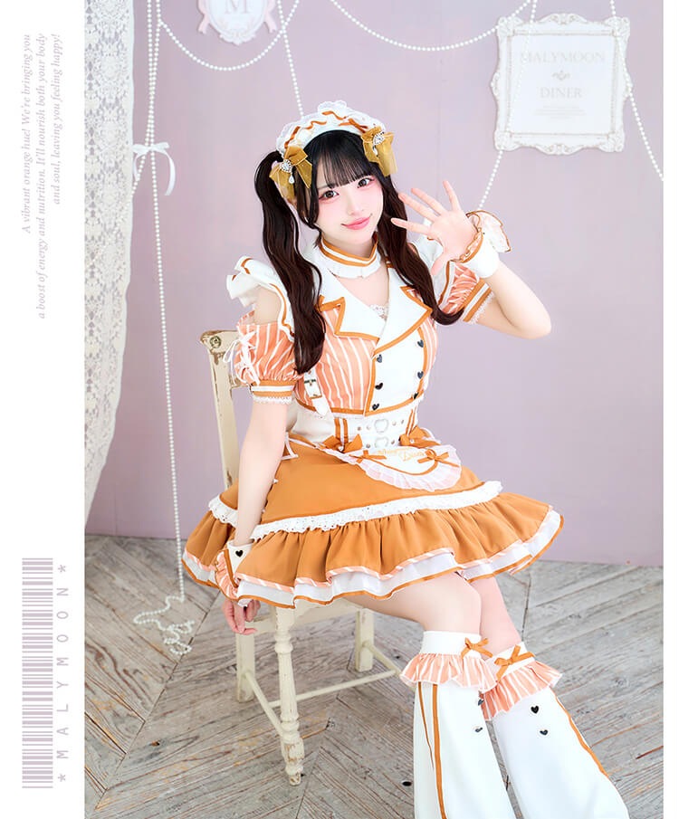 【予約-10月上旬頃より順次発送予定】【iLiFE!×Malymoonスペシャルコラボ】ラブポップダイナー《ハロウィンコスプレ8点セット》【Malymoon/マリームーン】【CS26096】