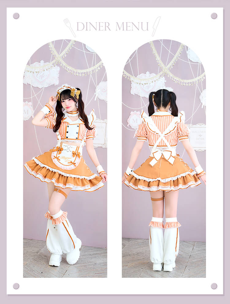 【予約-10月上旬頃より順次発送予定】【iLiFE!×Malymoonスペシャルコラボ】ラブポップダイナー《ハロウィンコスプレ8点セット》【Malymoon/マリームーン】【CS26096】