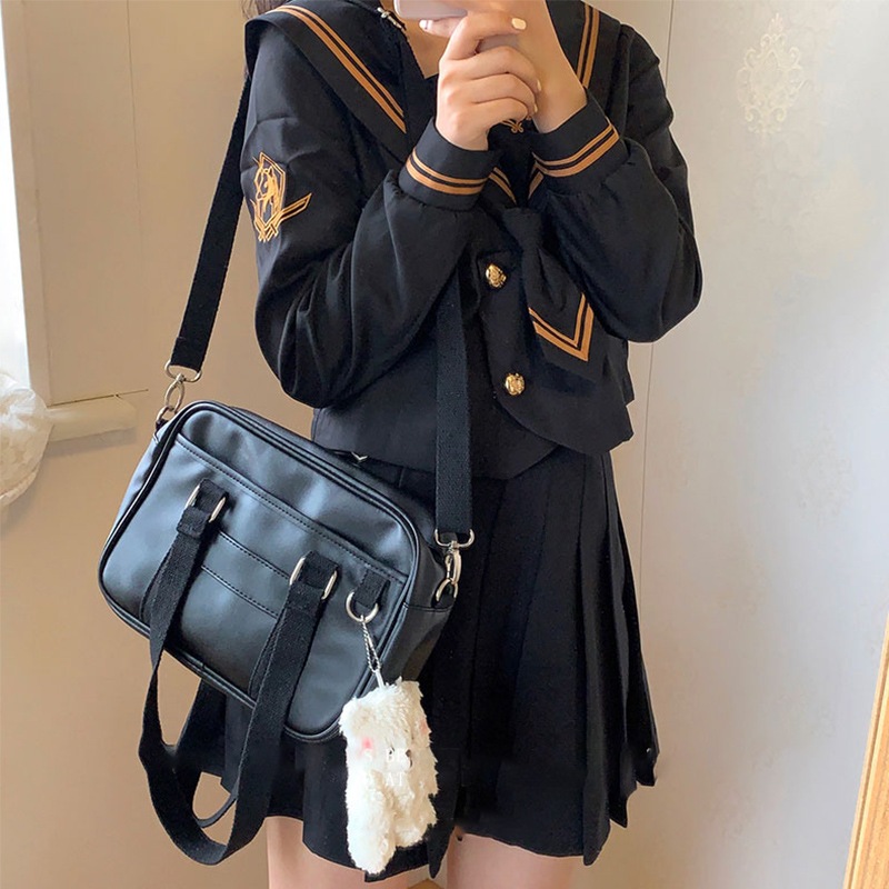 熊のキーホルダー付きスクールバッグ2カラー かわいい制服小物 Malymoon マリームーン Sb 07 制服小物 Malymoon マリームーン オフィシャルウェブストア