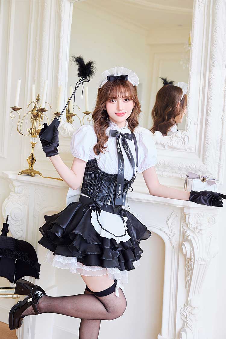 即日発送】エンブレムリボンフレンチメイド《オリジナルコスプレ9点