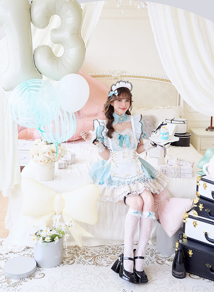 【即日発送】ドリーミーハートフリルチュチュメイド《オリジナルコスプレ8点セット》【Malymoon/マリームーン】【CS25181】