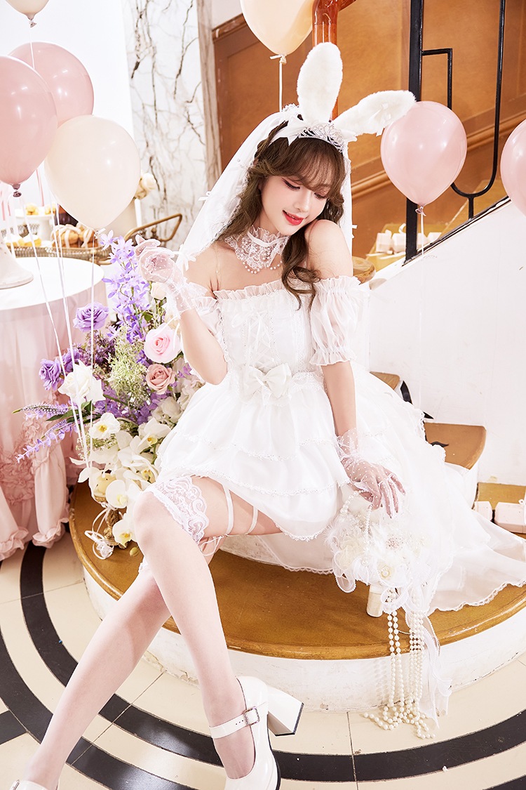 【予約-4月下旬頃より順次発送予定】マリアージュレースバニードレス《オリジナルコスプレ14点セット》【Malymoon/マリームーン】【CS26001】