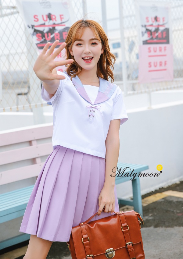 【odr】JK制服/半袖セーラー服女子高生《ハロウィンコスプレ2点セット》【Malymoon/マリームーン】【odr3760】