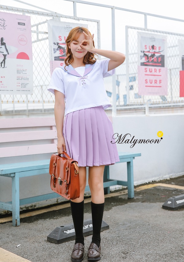 【odr】JK制服/半袖セーラー服女子高生《ハロウィンコスプレ2点セット》【Malymoon/マリームーン】【odr3760】