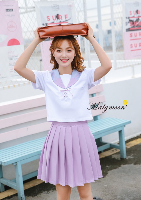 【odr】JK制服/半袖セーラー服女子高生《ハロウィンコスプレ2点セット》【Malymoon/マリームーン】【odr3760】