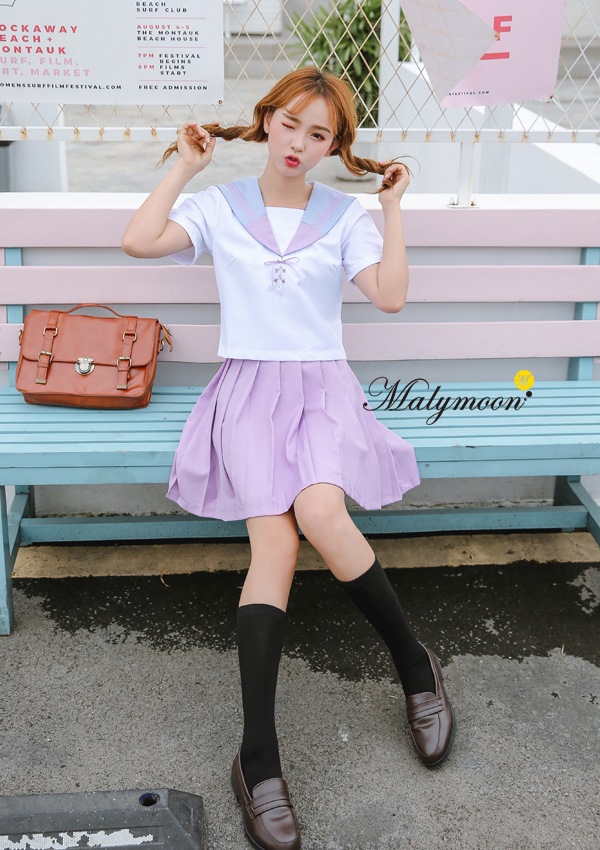 【odr】JK制服/半袖セーラー服女子高生《ハロウィンコスプレ2点セット》【Malymoon/マリームーン】【odr3760】