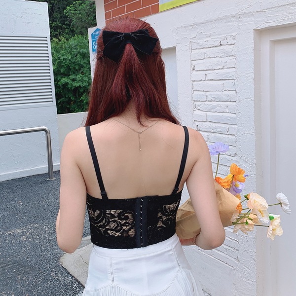 【ネコポス送料220円】【即日発送】レースブラトップブラック《おしゃれインナー》【Malymoon/マリームーン】【n053-2】
